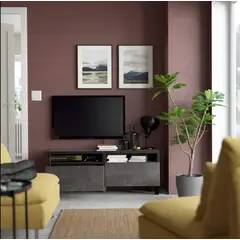 VENTITAS HOME - Mesa de Tv 75 Marxa Negro y Cemento
