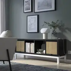 VENTITAS HOME - Mesa de Tv Moderna 75 Itala Negro