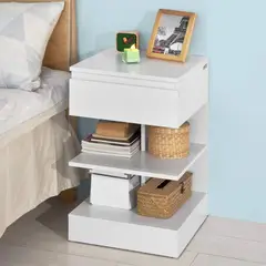 VENTITAS HOME - Mesa de Noche Velador Tyra Color Blanco