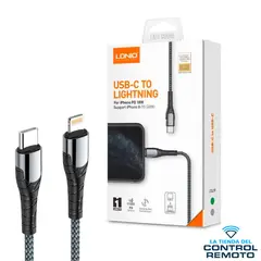 LDNIO - CABLE USB-C A LIGHTNING PARA iPhone 14,14 PLUS, 14 PRO, 14 PRO MAX 2MT