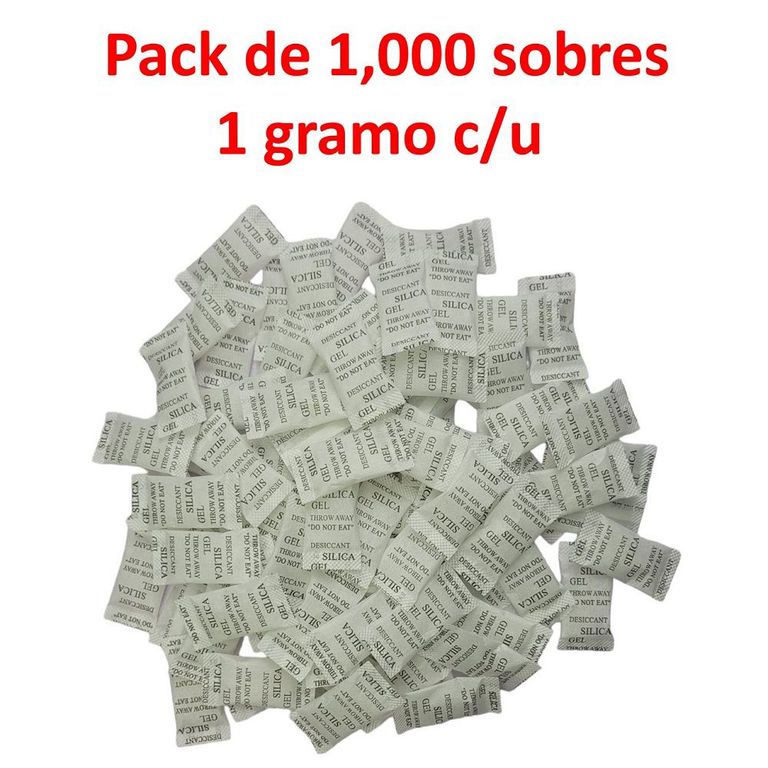 Pack 1000g sobres de 1g silica gel original sellada