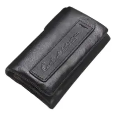 GENERICO - BILLETERA MONEDERO PORTA LLAVES DE CUERO NEGRO