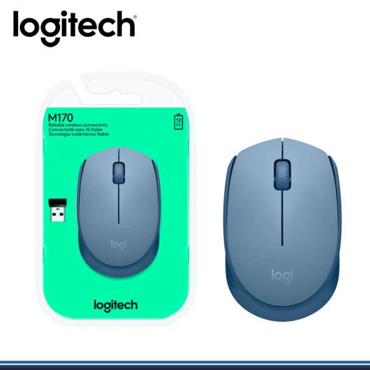 MOUSE M170 WIRELESS BLUE GRAY