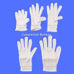 GENERICO - 6 Pares de Guantes Blancos de Tela para Escolta Colegio Desfile