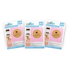 LIDEART - 03 PAQUETES DE PAPEL KRAFT AUTOADHESIVO INKJET A4