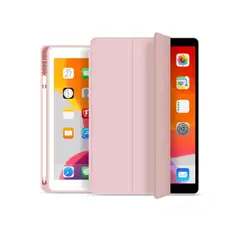GENERICO - Funda Smart Case ROSADO iPad 10.2 (7ma 8va y 9na Gen) con portapencil