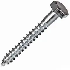 GENERICO - (50) Tirafon Galvanizado Cabeza Hexagonal 1/4" x 1.1/2" - Gris