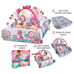 GENERICO - Gimnasio para Bebé multifunción 5 en 1 Rosado