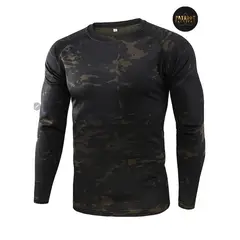 GENERICO - Camiseta Camuflaje para hombre manga larga