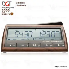 LA CASA DE AJEDREZ - Reloj digital DGT 3000 Ajedrez de madera - Edición Limitada