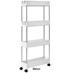 GENERICO - Carrito de 4 pisos Almacenamiento De Espacios Pequeños de Cocina