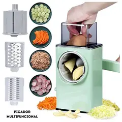 GENERICO - Cortador picador de vegetales frutos secos multiuso tipo molino Verde