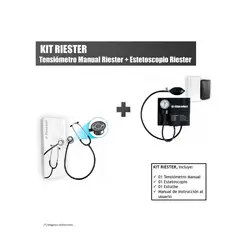 RIESTER - TENSIOMETRO MANUAL Y ESTETOSCOPIO - NEGRO