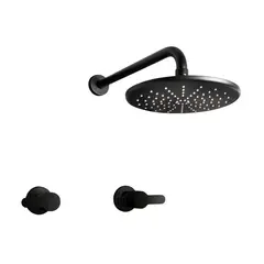 VAINSA - Mezcladora Ducha Salida Española Maui Black Negro