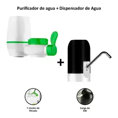SASARU - Filtro de Agua para Grifo Dispensador de Agua Automático Recargable
