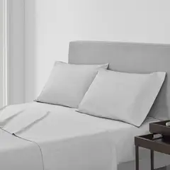 HOME BRANDS - Juego de Sabanas 1800 hilos Color Gris Claro - 2 plazas