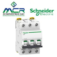 SCHNEIDER ELECTRIC - INTERRUPTOR TERMOMAGNETICO 3P 50A 10KA 230V IC60N Schneider