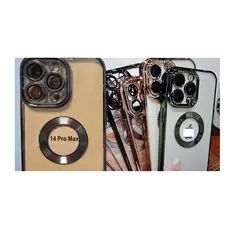 GENERICO - Funda Transparente para iPhone 14 Pro Max Azul