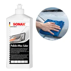 SONAX - Cera Liquida 500ml Color Blanco con Carnauba
