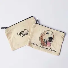 QALA DISEÑO - Monedero Bordado - - Perro Labrador Retriever
