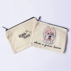 QALA DISEÑO - Monedero Bordado - - Perro Westie