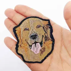 QALA DISEÑO - Parche Bordado - - Perro Golden Retriever