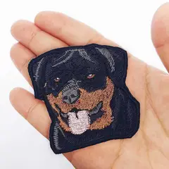 QALA DISEÑO - Parche Bordado - - Perro Rottweiler