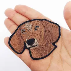 QALA DISEÑO - Parche Bordado - - Perro Salchicha M