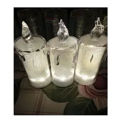 GENERICO - SET DE 3 VELAS DECORATIVAS LED 16 X 5 CM