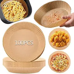 GENERICO - Bandeja de Papel Antiadherente para Freidora de Aire100pz