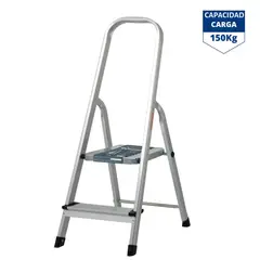 TRUPER - Escalera tubular 2 peldaños, plegable -