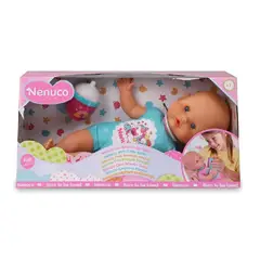 NENUCO - Juguete Muñeca con Biberón y Sonajero