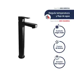 VAINSA - Monocomando Para Lavatorio Alta Maui Black