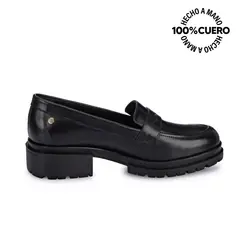 VIALE - Zapato Mocasín Casual TASTE-2302 Negro Cuero