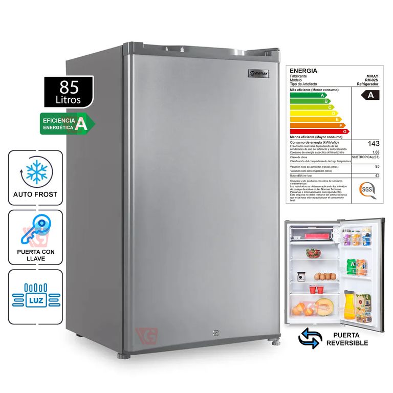 Frigobar-Refrigeradora RM-92S 85 L