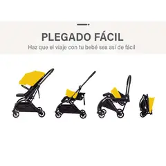 BABYKISS - COCHE DE BEBE LONDON ROTACION DE 360° VIAJERO COLOR AMARILLO