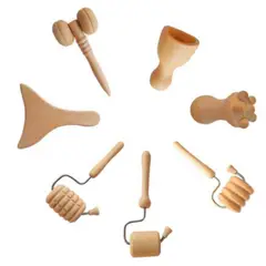 GENERICO - Masajeadores Faciales Moldeador de Rostro Maderoterapia Skincare