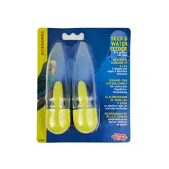 LIVING WORLD - Comedero bebedero para Aves - - Amarillo