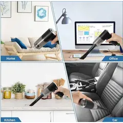 OEM - Mini aspiradora 2 en 1 recargable para hogar y coche NEGRO