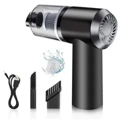OEM - Mini aspiradora portátil recargable para hogar y auto NEGRO