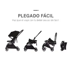 BABYKISS - COCHE DE BEBE LONDON ROTACION DE 360° VIAJERO COLOR NEGRO