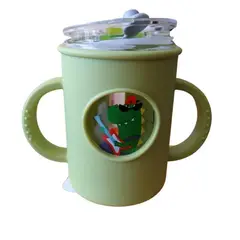 GENERICO - VASO ANTIDERRAME FORRADO DE SILICONA BLANCO