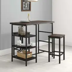 VENTITAS HOME - Combo Tessan Mueble de Cocina + 2 Sillas Gales