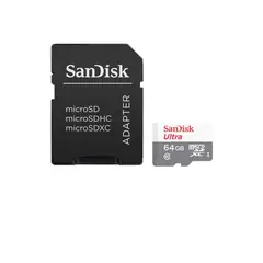 SANDISK - Memoria Micro SD Ultra 64GB - CLASE 10