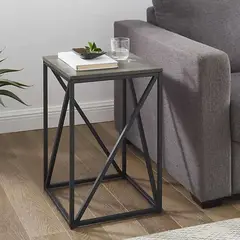 VENTITAS HOME - Mesa Auxiliar Russia Industrial Gris