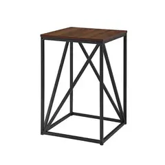 VENTITAS HOME - Mesa Auxiliar Russia Industrial Caramelo