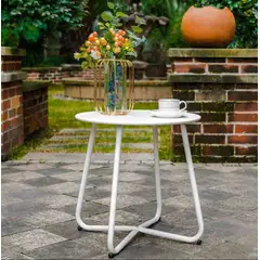 VENTITAS HOME - Mesa Auxiliar Industrial Thomas Blanco