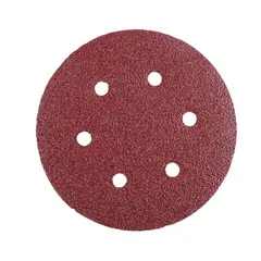 KLINGSPOR - Pack x 5 : Disco Velcro 6" (150mm) PS22K Gr 150 GLS3 (Rojo)