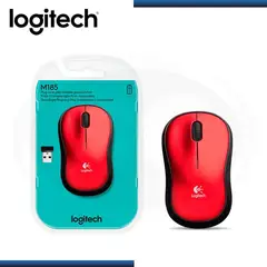 LOGITECH - MOUSE M185 WIRELESS RED 910-003635