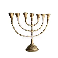 MFAP BRONCERIA Y ANTIGUEDADES - Menorah candelabro de 7 velas en bronce